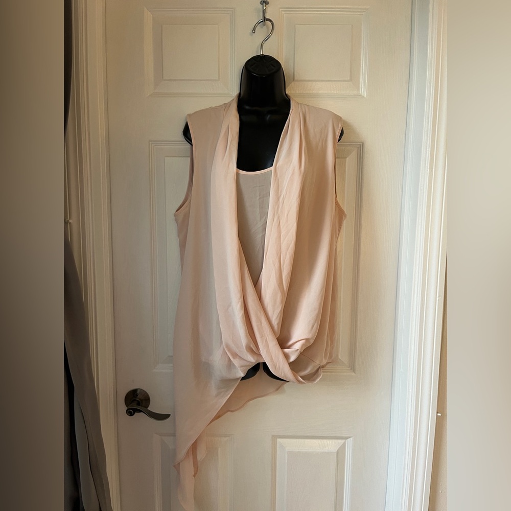 Alfani Soft Blush Sleeveless Blouse size 16